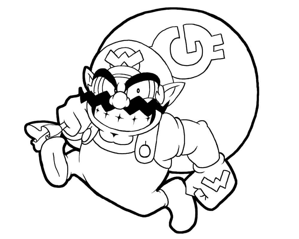 Mario Coloring Pages Wario Mario Coloring Pages Wario