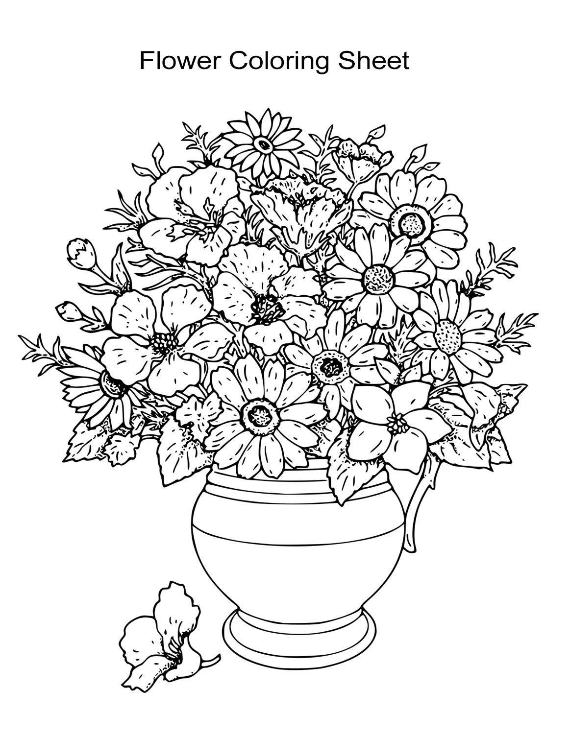 10 Flower Coloring Sheets For Girls And Boys ALL ESL