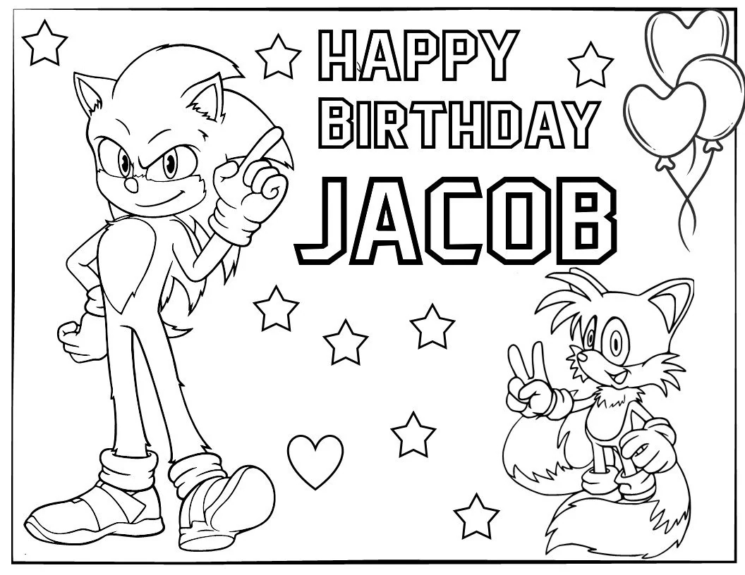10 Printable Sonic Coloring Page For Birthday Personalized With Name PDF Format Etsy 10 Printable Sonic Coloring Page For Birthday Personalized With Name PDF Format Etsy