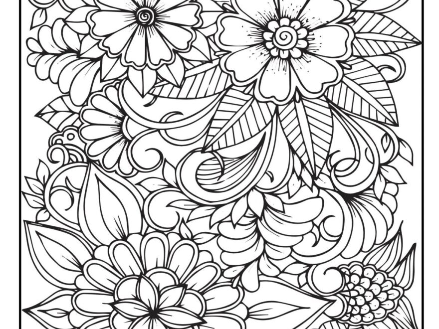 100 PAGES Adult Coloring Pages Etsy