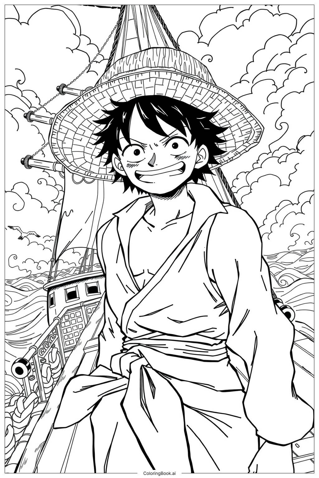 11 One Piece Coloring Pages Free PDF PNG Printables 