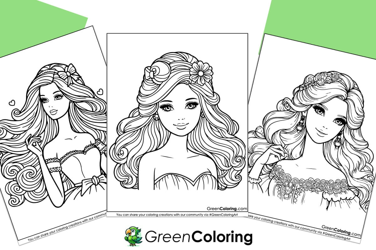 12 Barbie Coloring Pages Download Free Printable PDF 