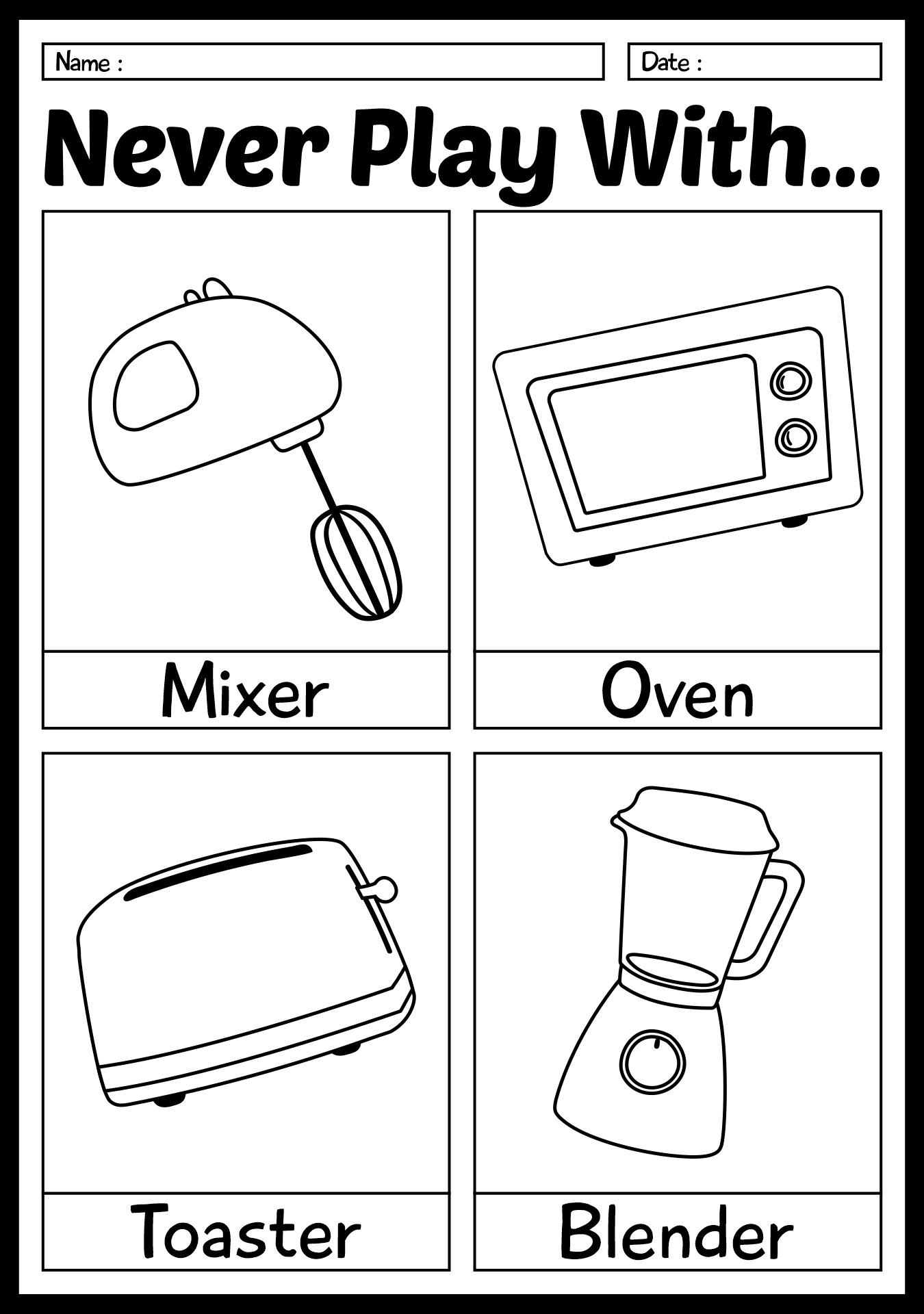 12 Safety Worksheets Printables Color In The House Free PDF At Worksheeto 12 Safety Worksheets Printables Color In The House Free PDF At Worksheeto