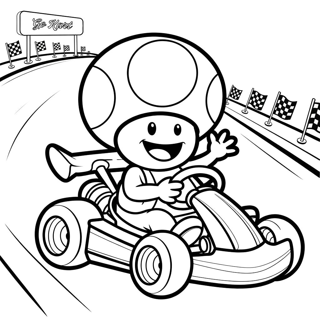 15 Free Mario Kart Coloring Pages To Print