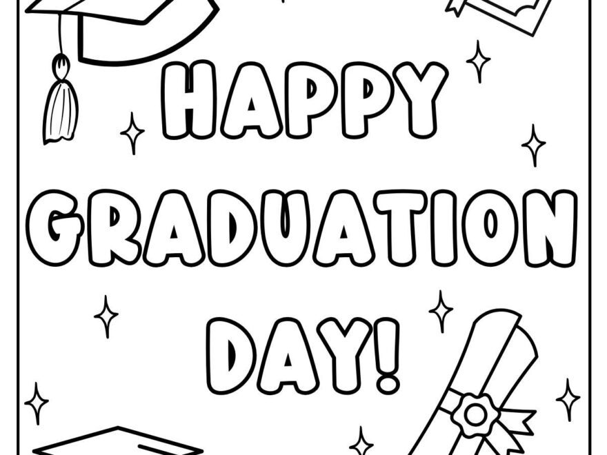 15 Graduation Coloring Pages Free PDF Printables