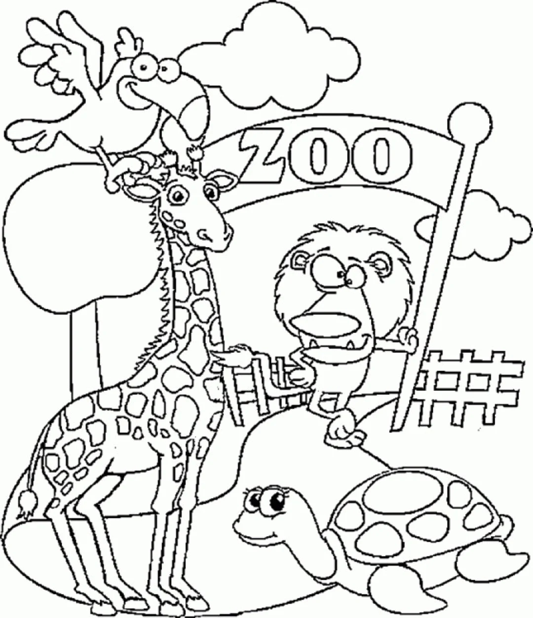 15 Pages Zoo Animals Coloring Book Etsy 15 Pages Zoo Animals Coloring Book Etsy