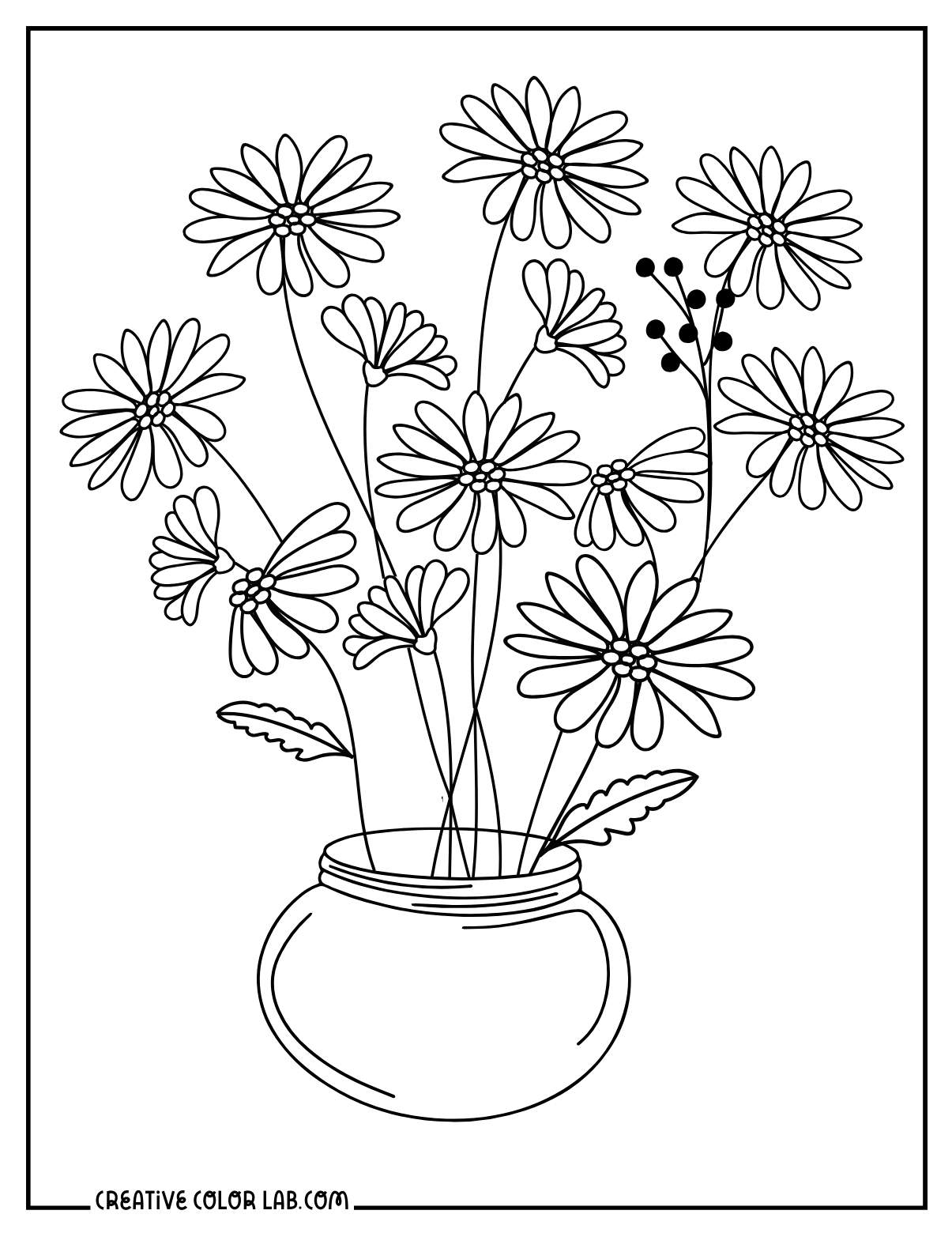 Daisy Flower Coloring Pages Daisy Flower Coloring Pages