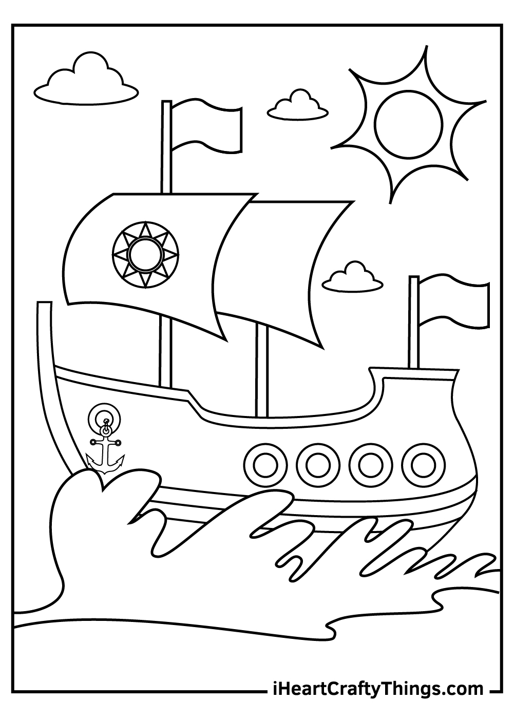 Boat Coloring Pages Printable