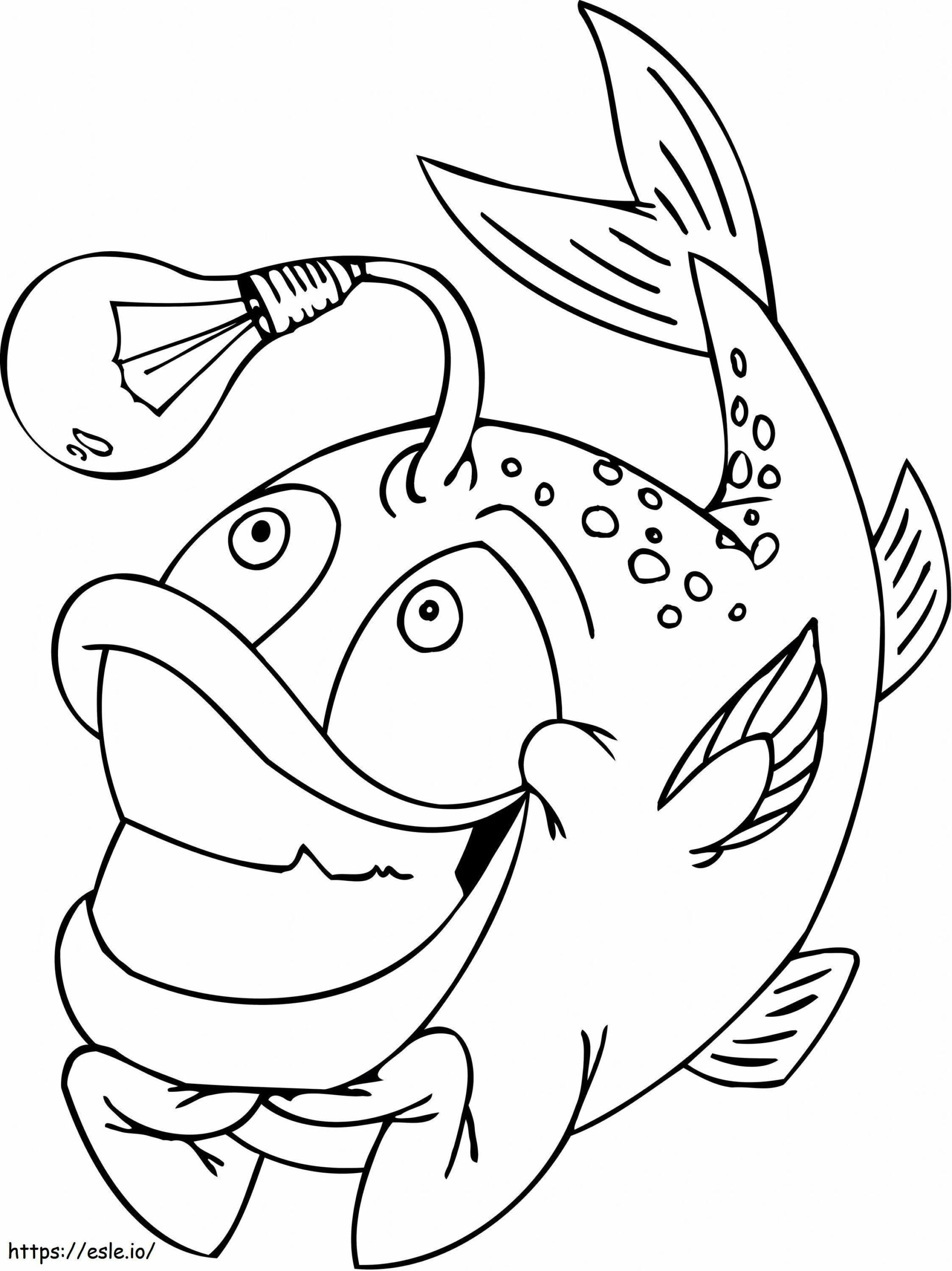 1545181971 Funny Fish Scaled Coloring Page 1545181971 Funny Fish Scaled Coloring Page