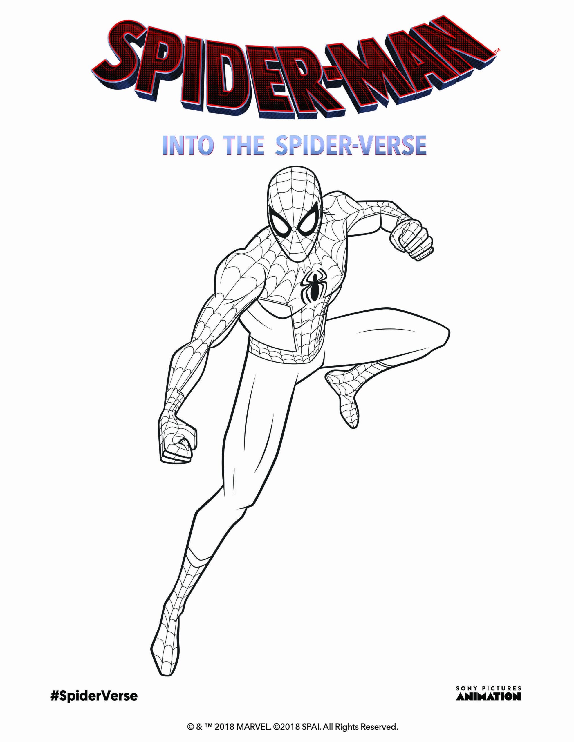Spider-Man Into The Spider Verse Coloring Pages