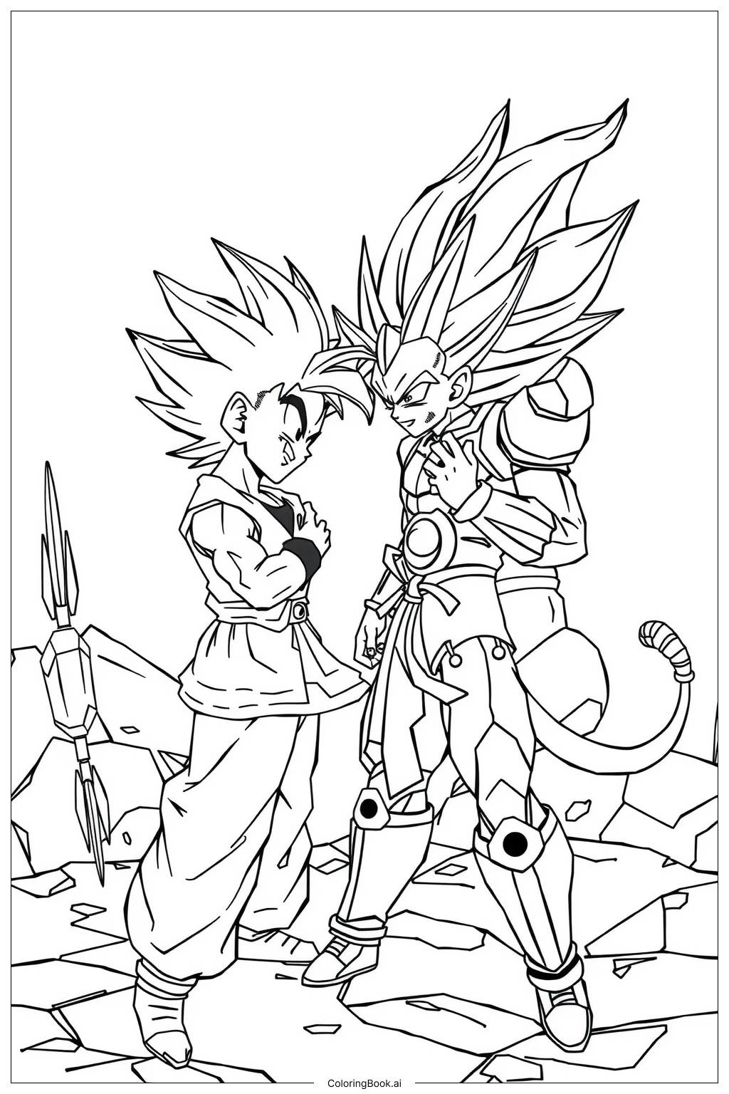 Goku Super Saiyan 2 Coloring Pages Goku Super Saiyan 2 Coloring Pages