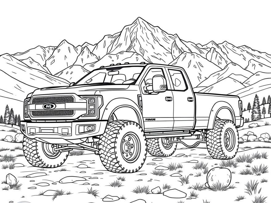 2 Best Dually Pickup Coloring Pages Free Printable PDFs
