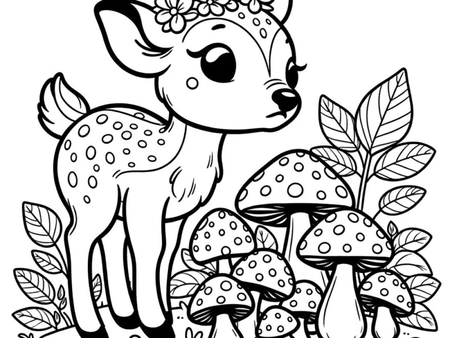 20 Baby Deer Coloring Pages Baby Deer Coloring Critter Coloring Deer Coloring Bundle Etsy