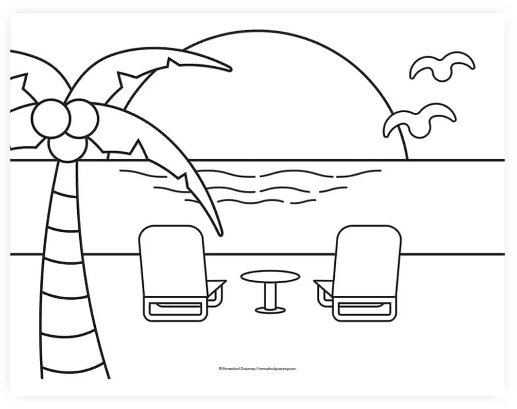 20 Beach Coloring Pages For Kids To Print For Free 20 Beach Coloring Pages For Kids To Print For Free