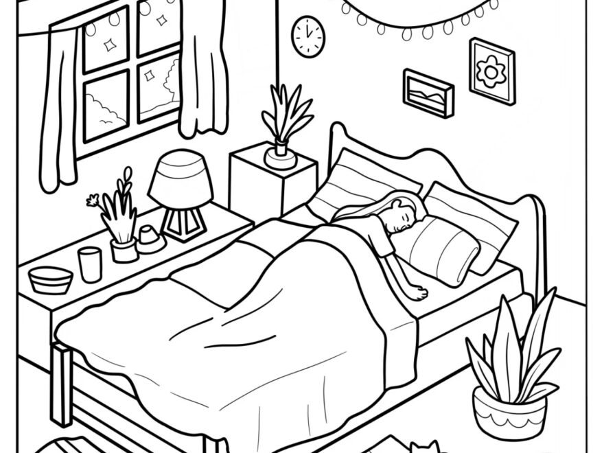 20 Bedroom Coloring Pages Free PDF Printables