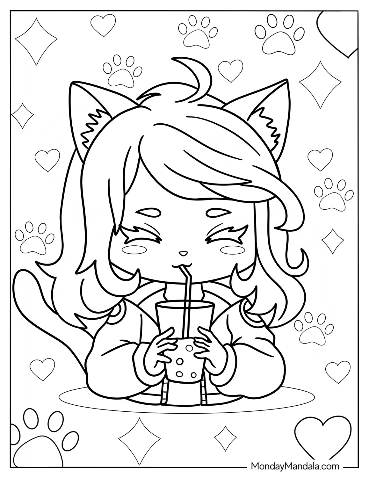20 Boba Tea Coloring Pages Free PDF Printables 