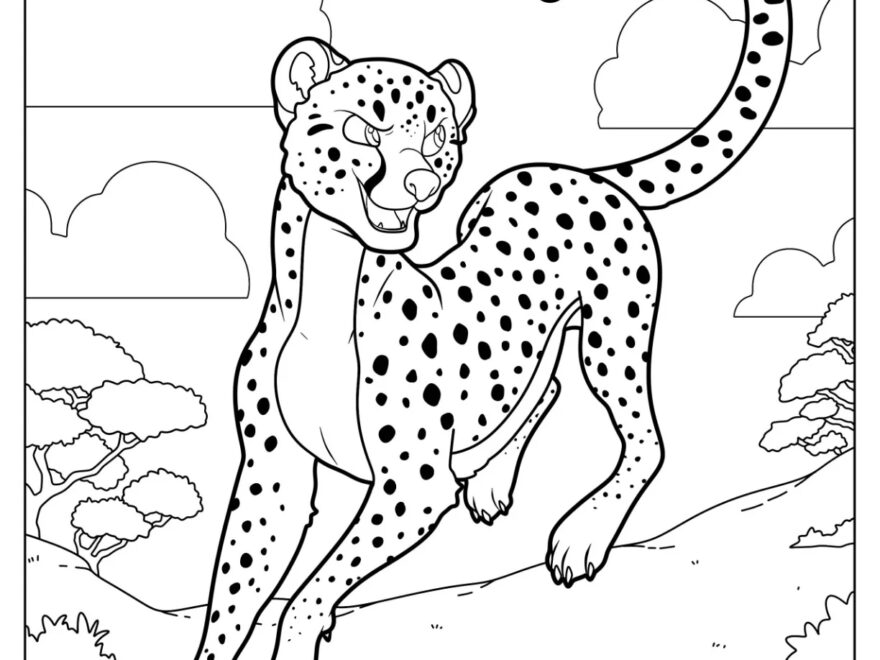 20 Cheetah Coloring Pages Free PDF Printables