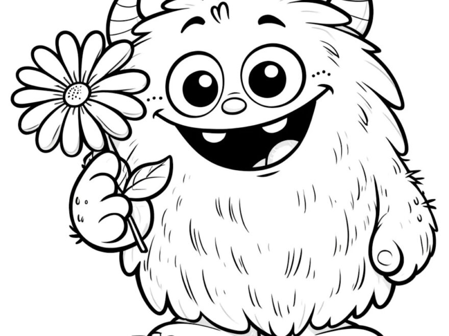 20 Cute Monster Coloring Pages Monster Coloring Pages Cute Monster Coloring Fuzzy Monster Cute Gift Idea Coloring Gift Idea Kids Etsy