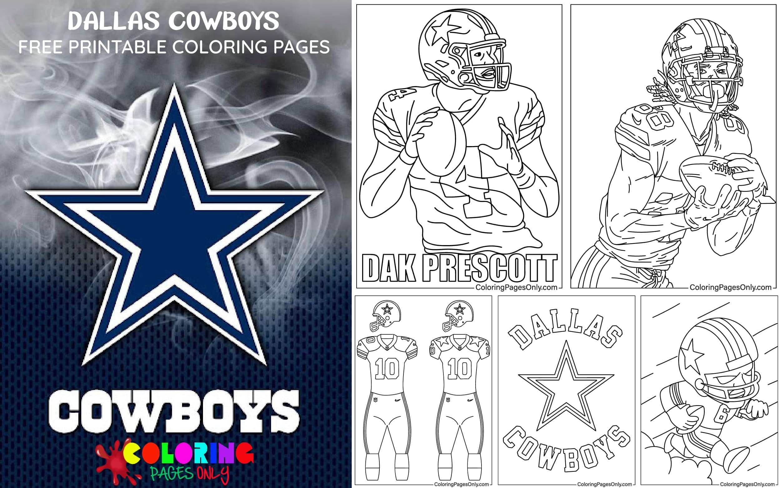 Cowboys Football Coloring Pages