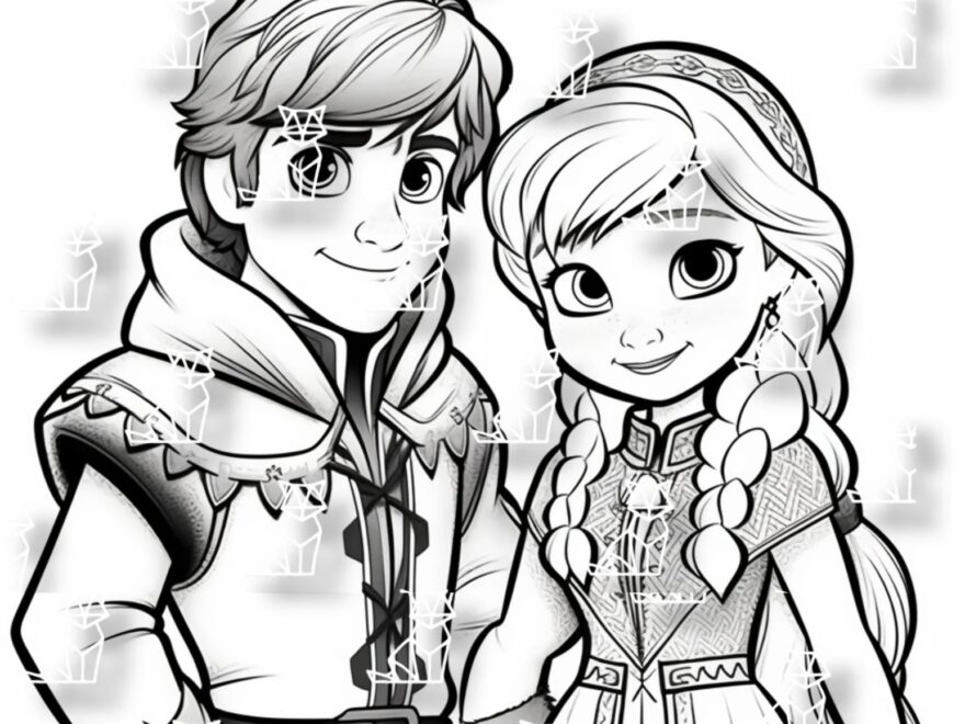 20 Frozen Kawaii Characters Coloring Book For Kids And Adults Printable Coloring Pages Printable PDF Elsa Anna Olaf Etsy