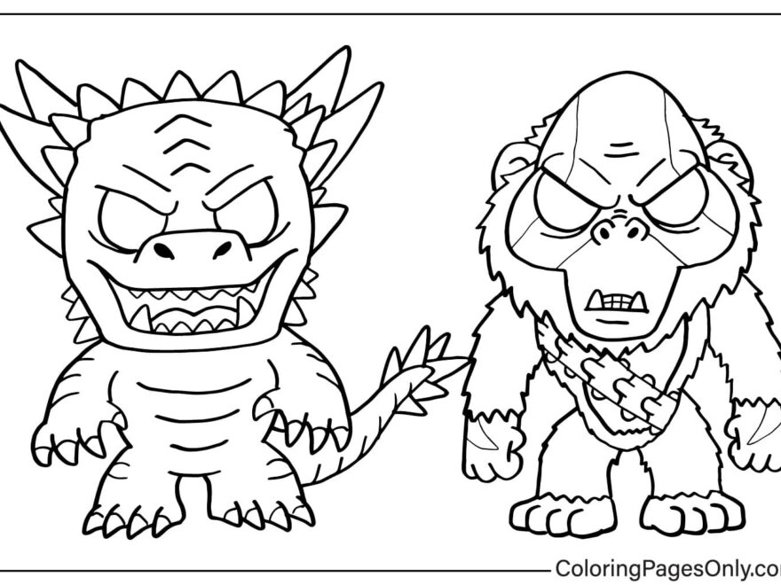20 Godzilla X Kong The New Empire Coloring Pages Free Printable PDF Online Coloring