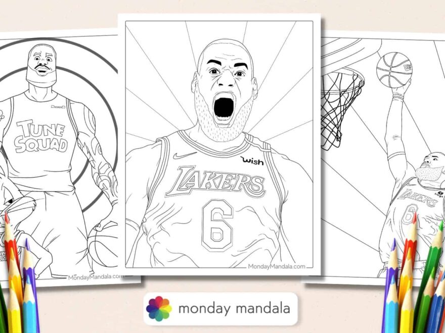 20 LeBron James Coloring Pages Free PDF Printables