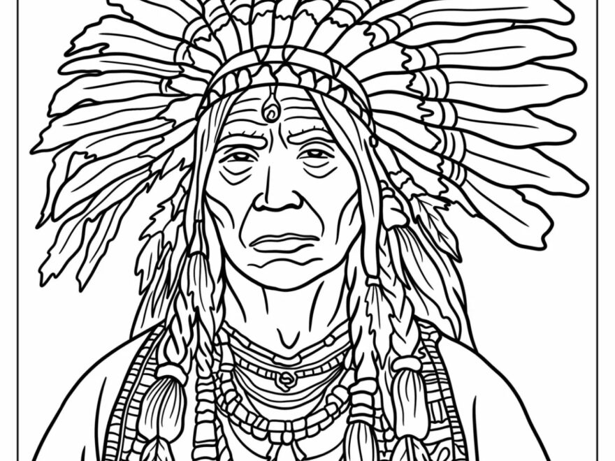 20 Native American Coloring Pages Free PDF Printables