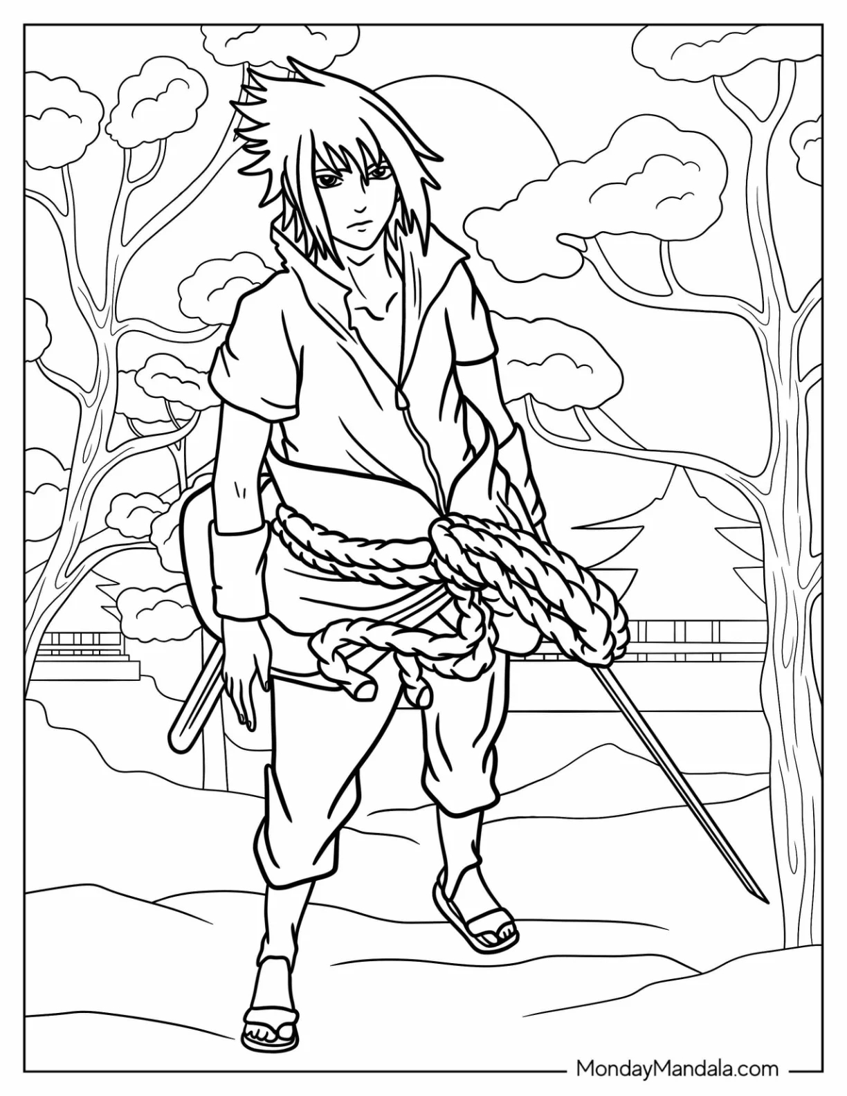 20 Sasuke Coloring Pages Free PDF Printables 