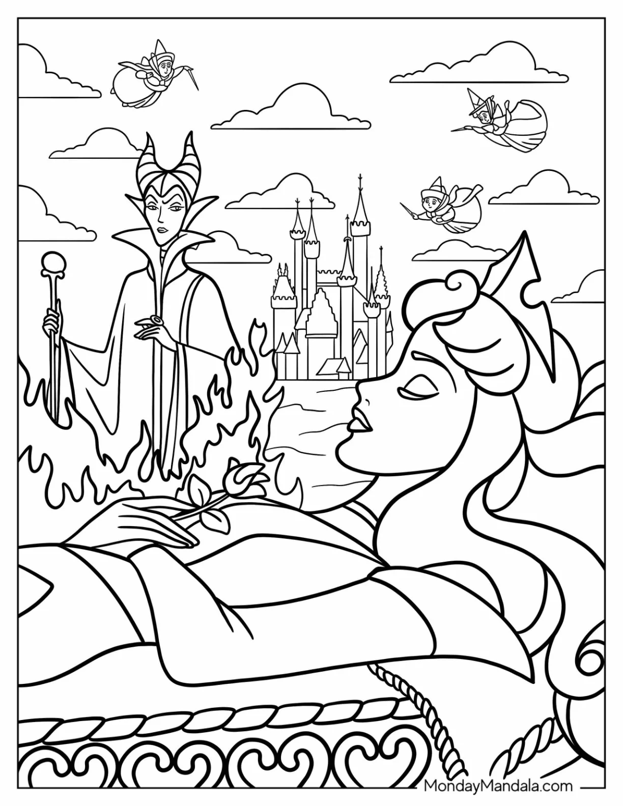 20 Sleeping Beauty Coloring Pages Free PDF Printables 