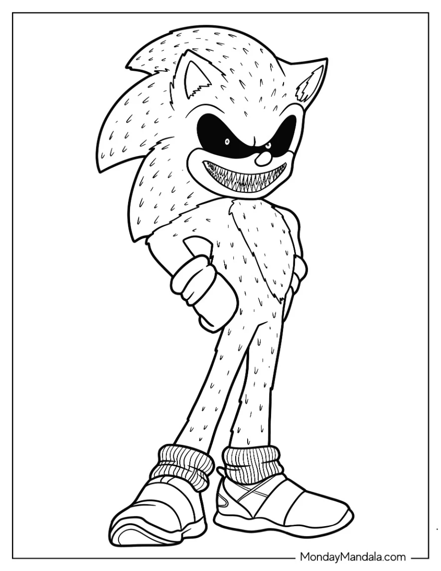 20 Sonic Exe Coloring Pages Free PDF Printables 