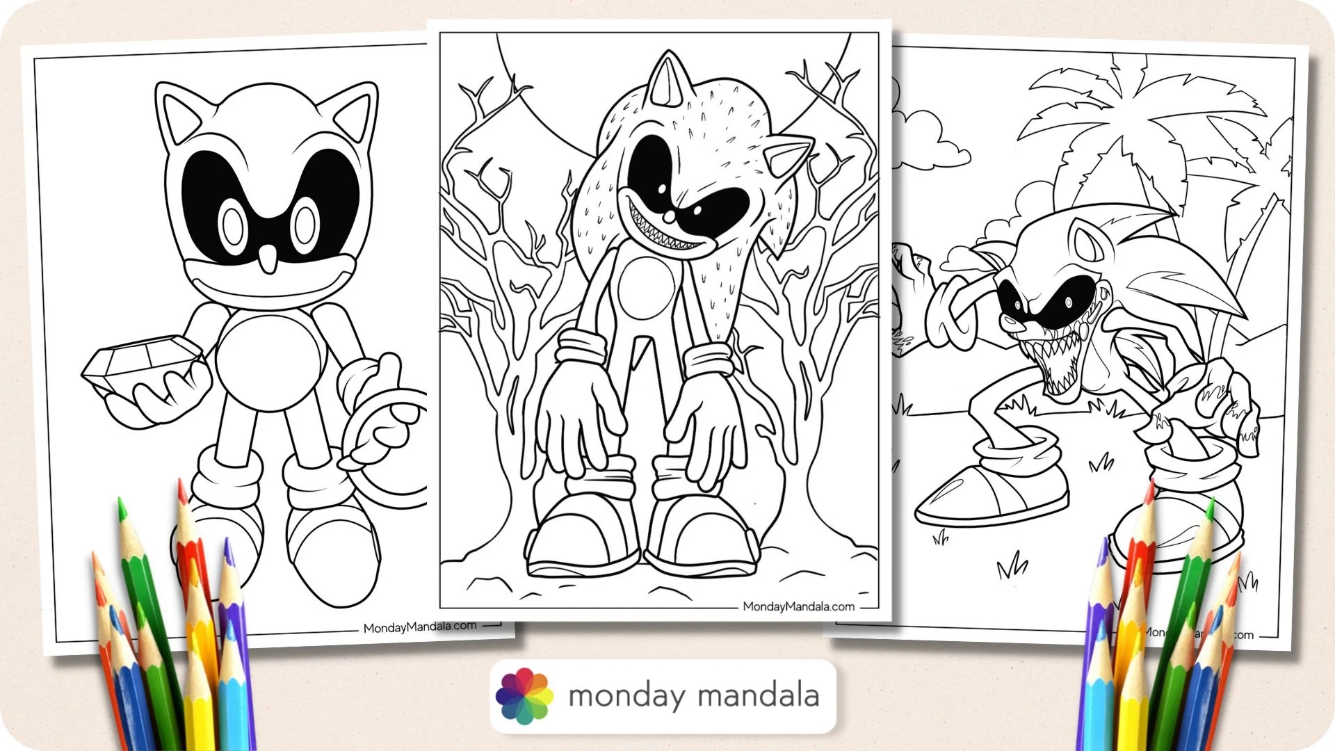 20 Sonic Exe Coloring Pages Free PDF Printables 