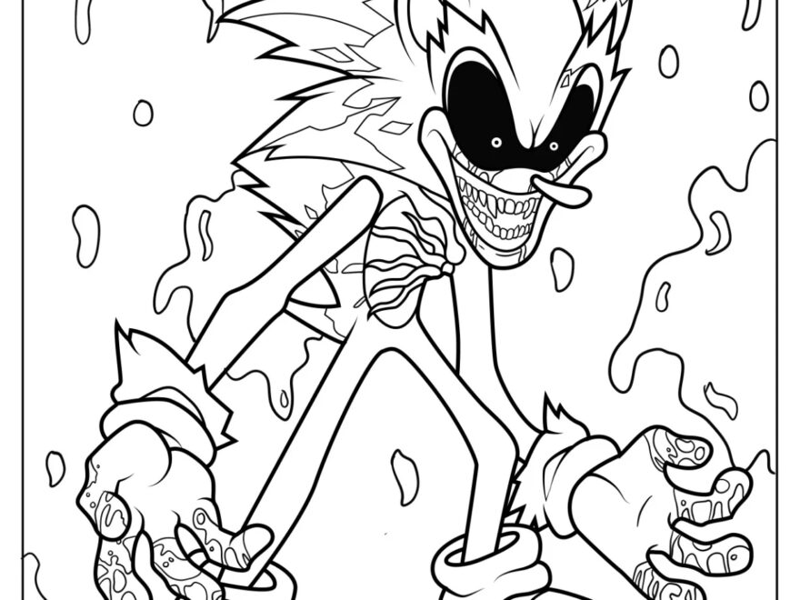 20 Sonic Exe Coloring Pages Free PDF Printables