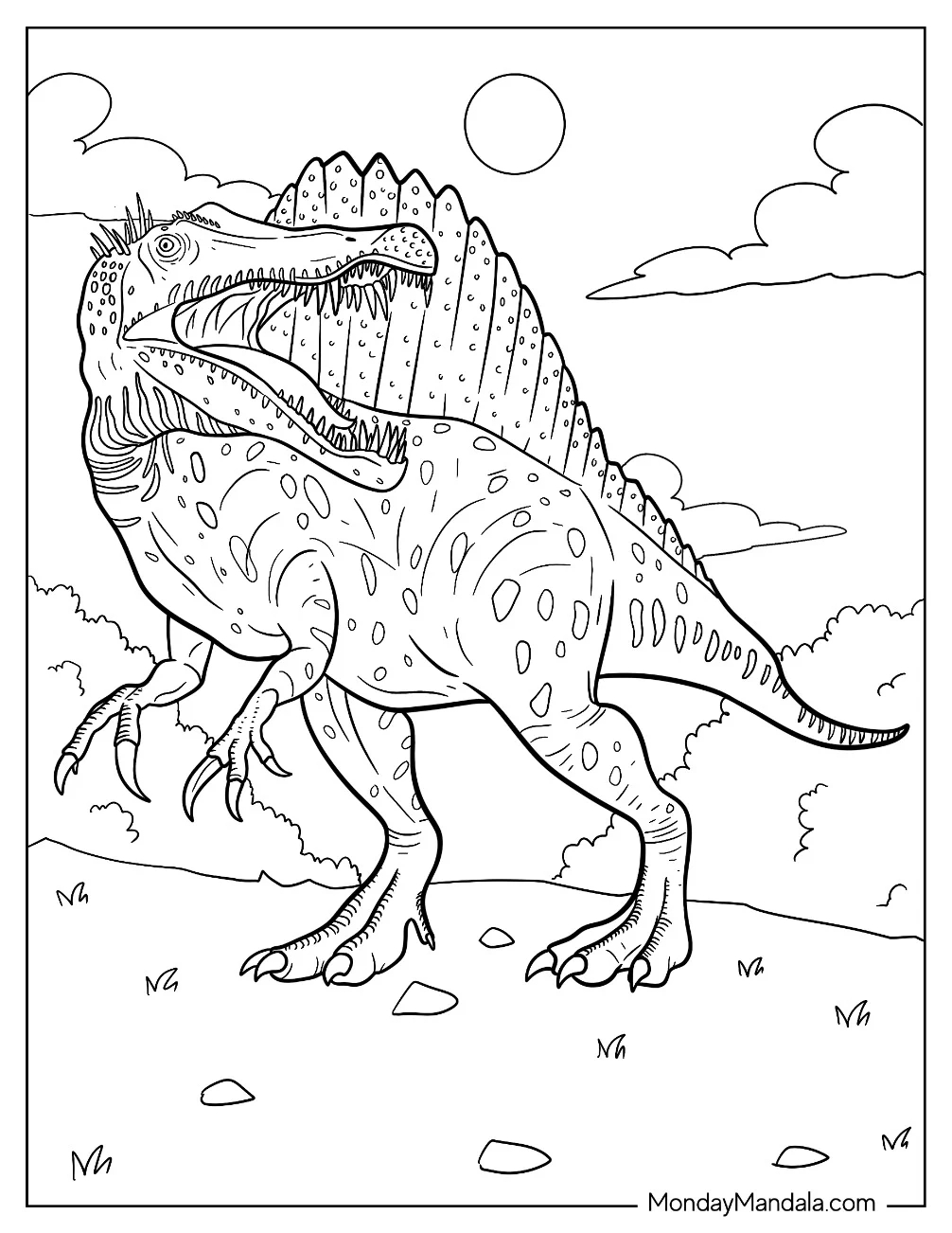 20 Spinosaurus Coloring Pages Free PDF Printables 