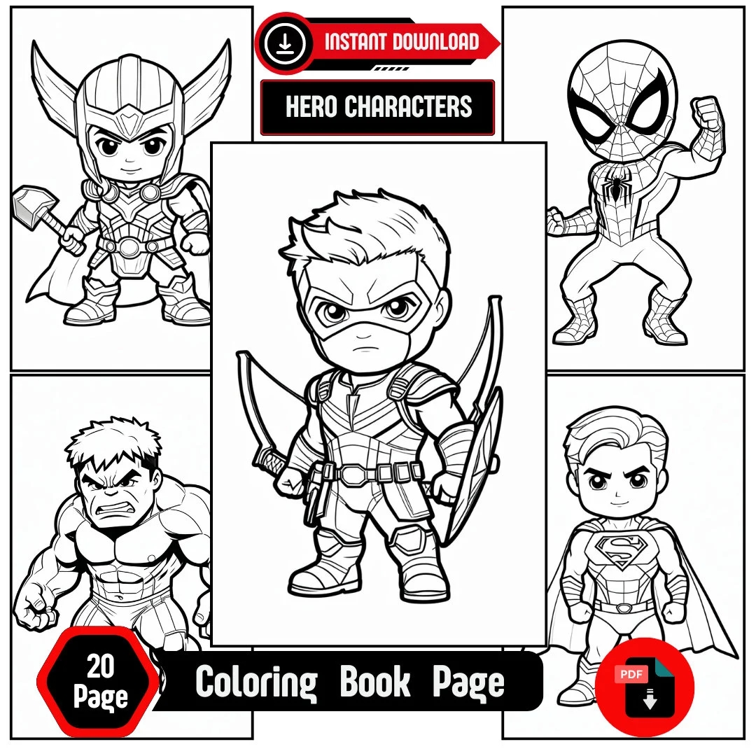 Superhero Characters Coloring Pages Superhero Characters Coloring Pages
