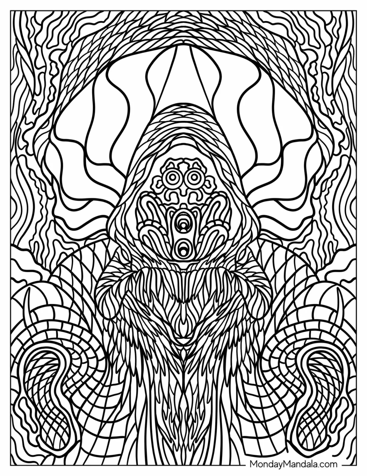 20 Trippy Coloring Pages Free PDF Printables 