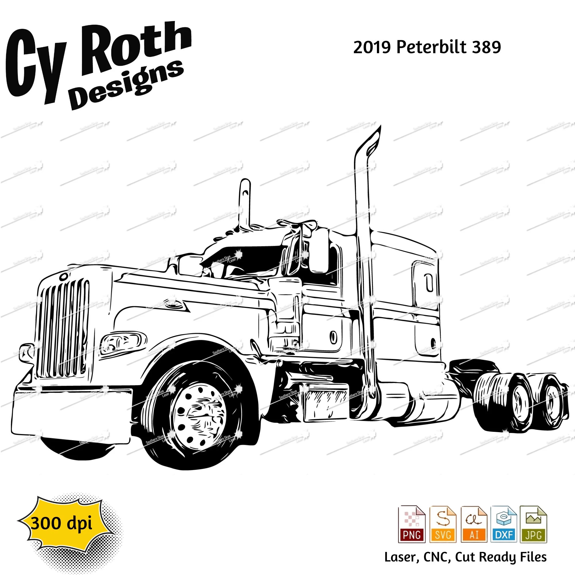 2019 Peterbilt 389 Svg Png Jpg Ai Dxf File Truck Svg Trucking Truck Driver Etsy