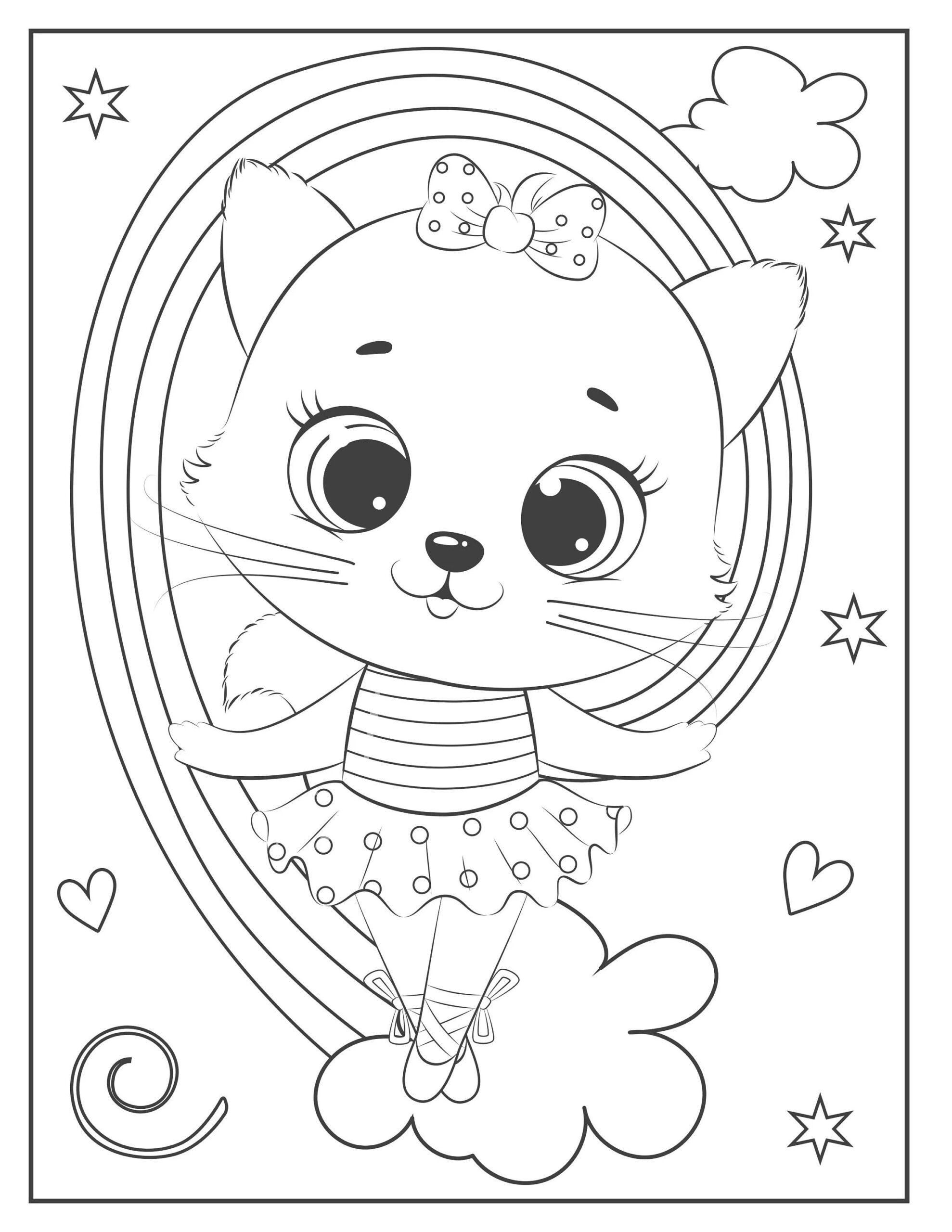 Baby Kitten Coloring Pages Printable Baby Kitten Coloring Pages Printable