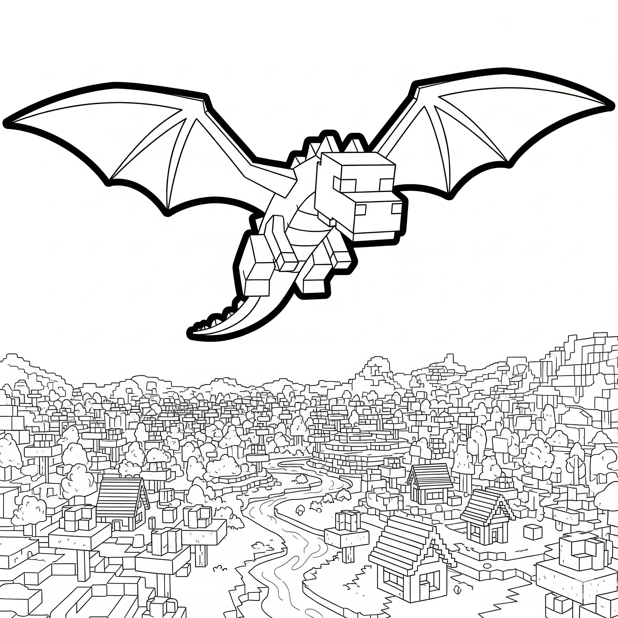 22 Designs Ender Dragon Coloring Pages Disegnidacoloraremondo