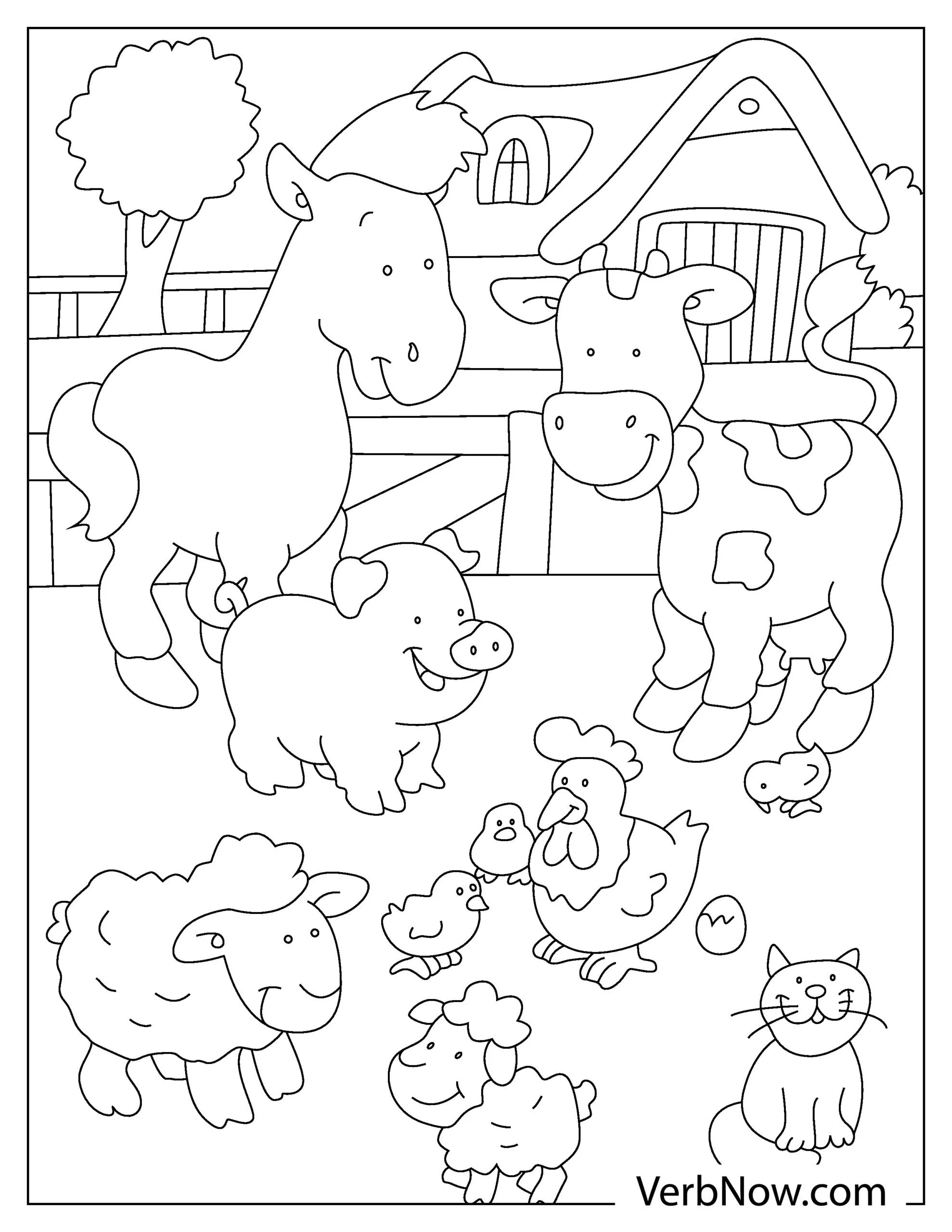 Animals Blank Coloring Pages For Kids