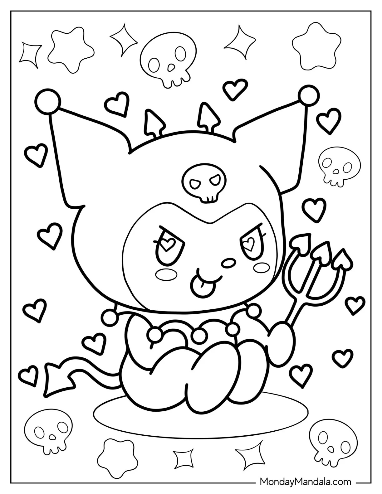 22 Kuromi Coloring Pages Free PDF Printables 