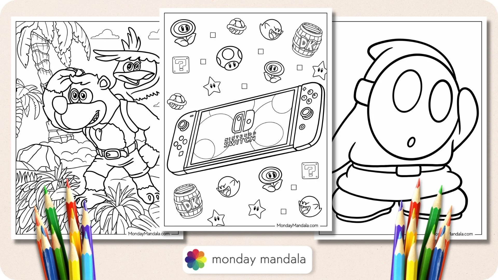 22 Nintendo Coloring Pages Free PDF Printables 