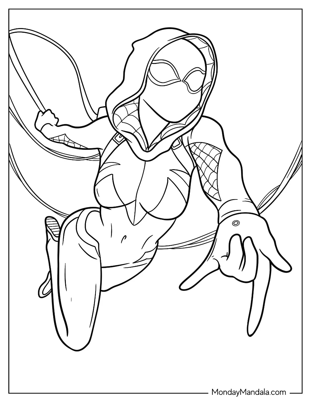 22 Spider Gwen Coloring Pages Free PDF Printables 