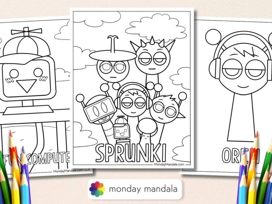 22 Sprunki Coloring Pages Free PDF Printables