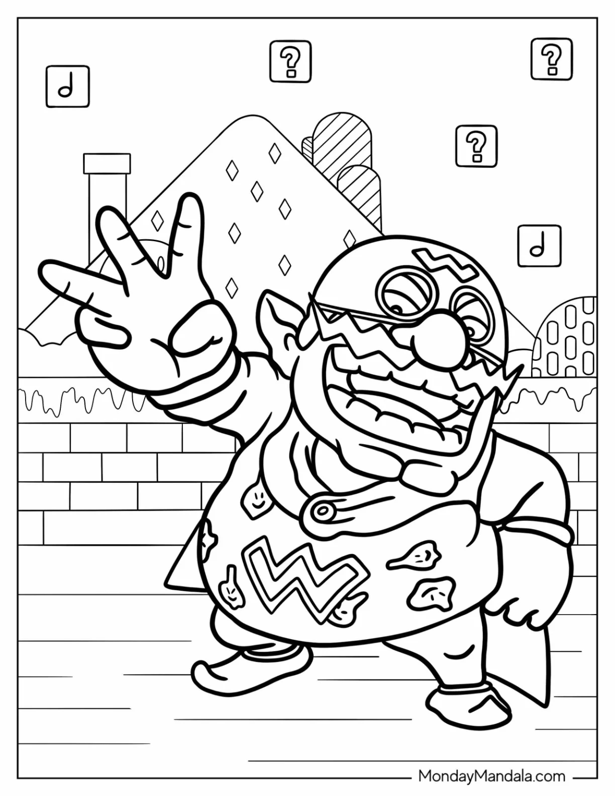 22 Wario Coloring Pages Free PDF Printables 22 Wario Coloring Pages Free PDF Printables