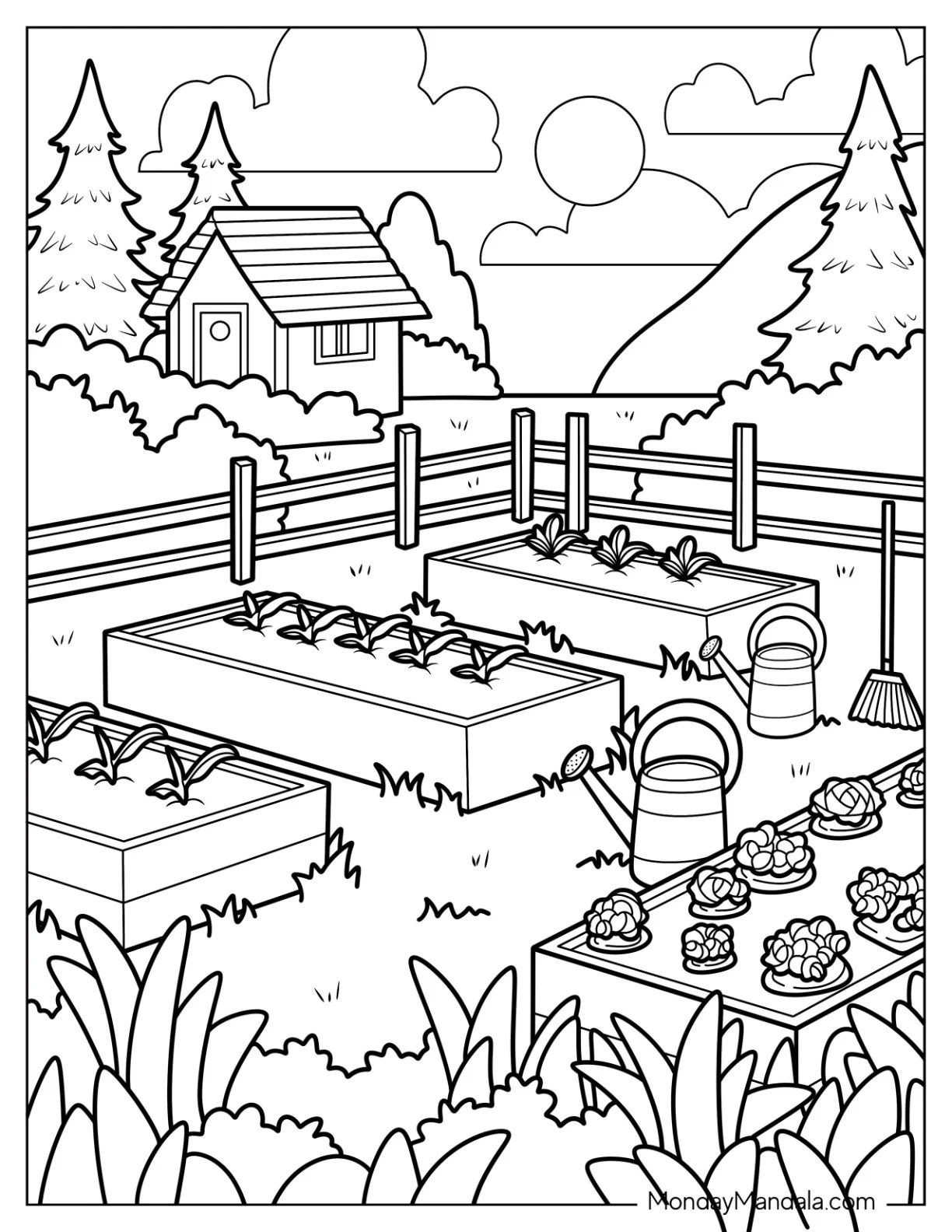 Realistic Garden Coloring Pages