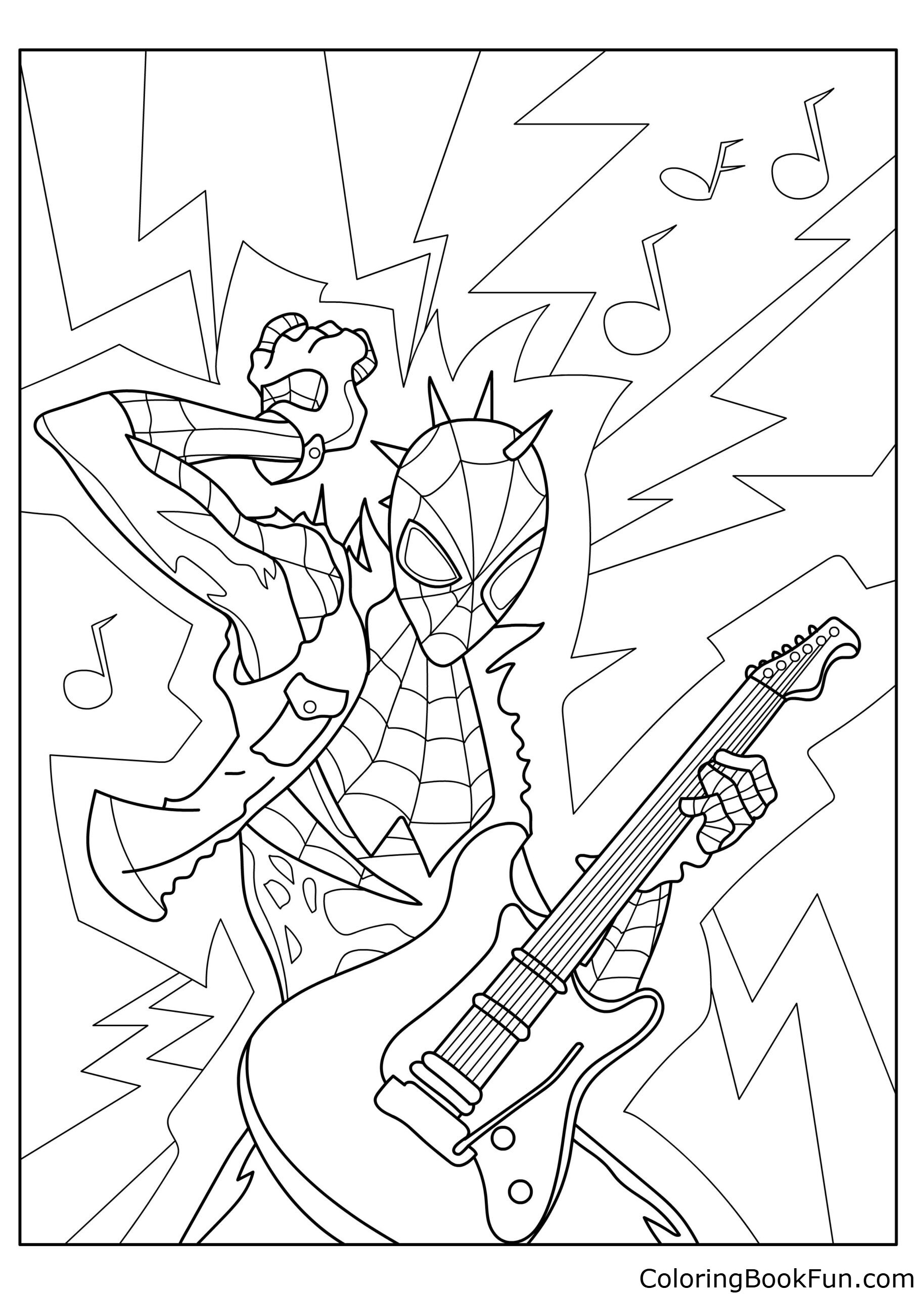 24 Spider Punk Coloring Pages ColoringBookFun