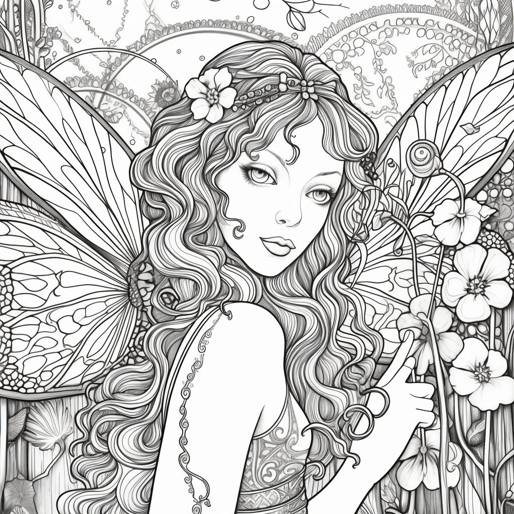 Advanced Fairy Coloring Pages Advanced Fairy Coloring Pages