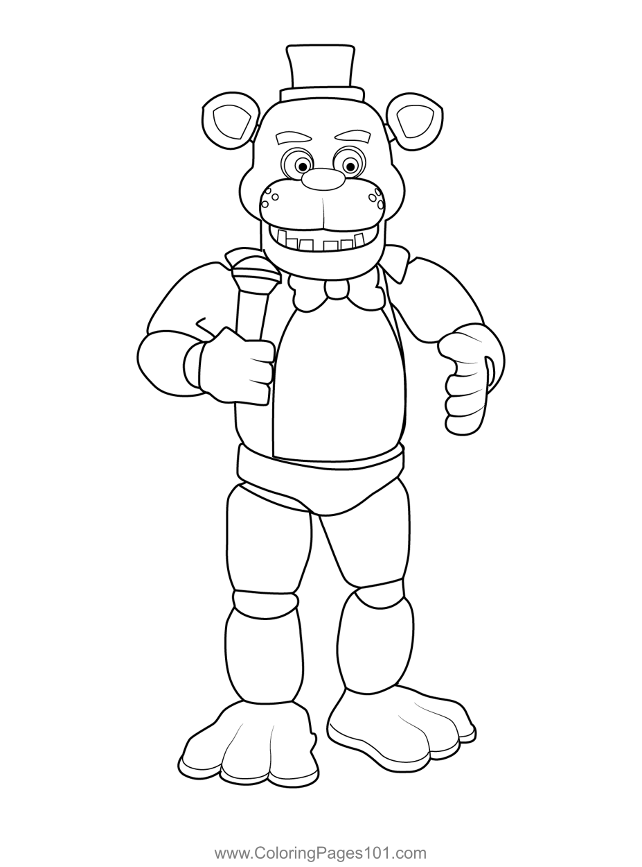Five Night Freddy Coloring Pages F-Naf Etsy