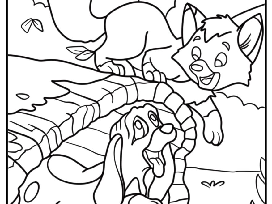25 Free The Fox And The Hound Coloring Pages For Kids