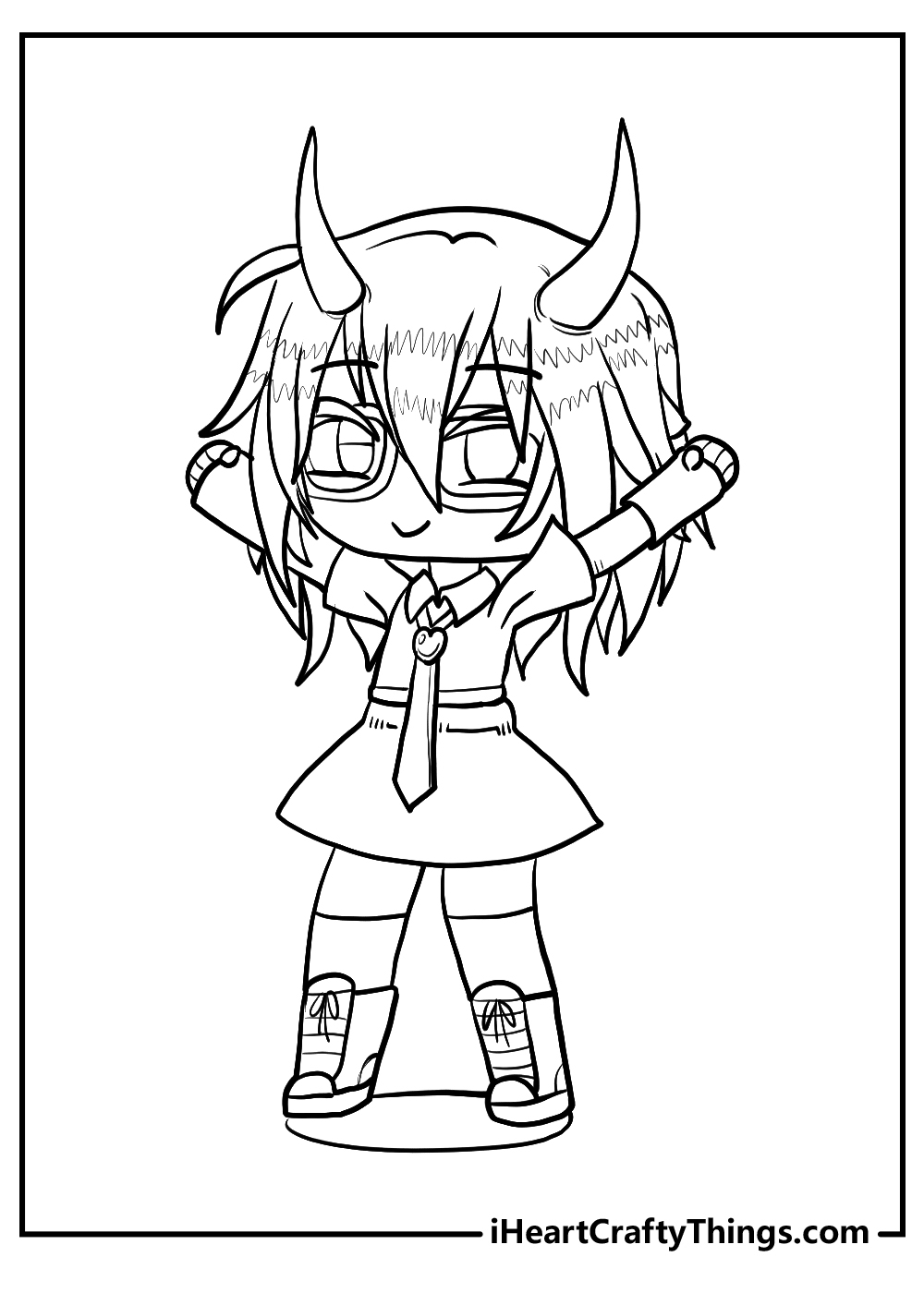 Gacha Life Coloring Pages Only The Colthes